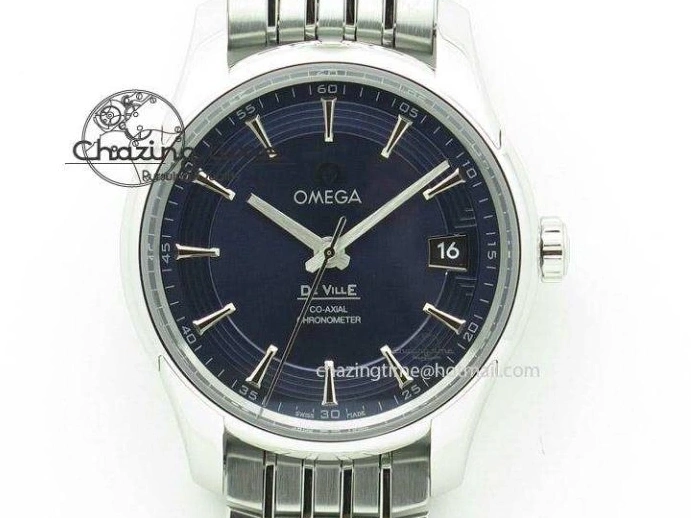 1222 UrbanChic Speedmaster Racing Master SS HKF Best Edition Blue Black Dial on SS Bracelet A 7808